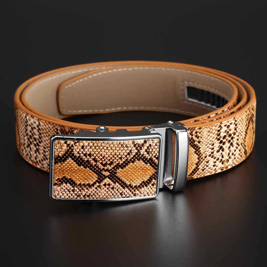 Leather automatic buckle cowhide Belt