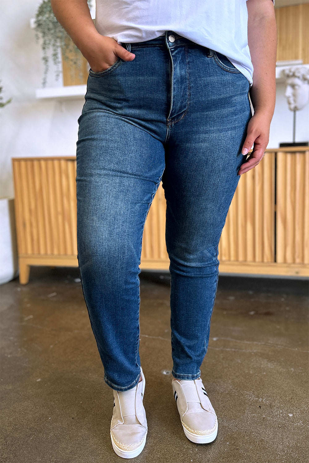 Jean slim taille haute à effet gainant Judy Blue