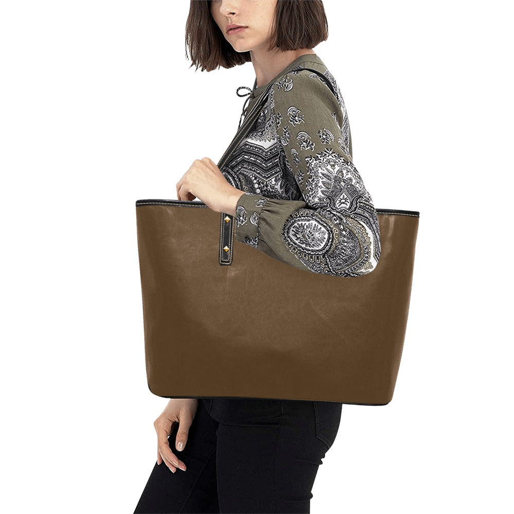 QREATRZ PU Leather Tote Bag