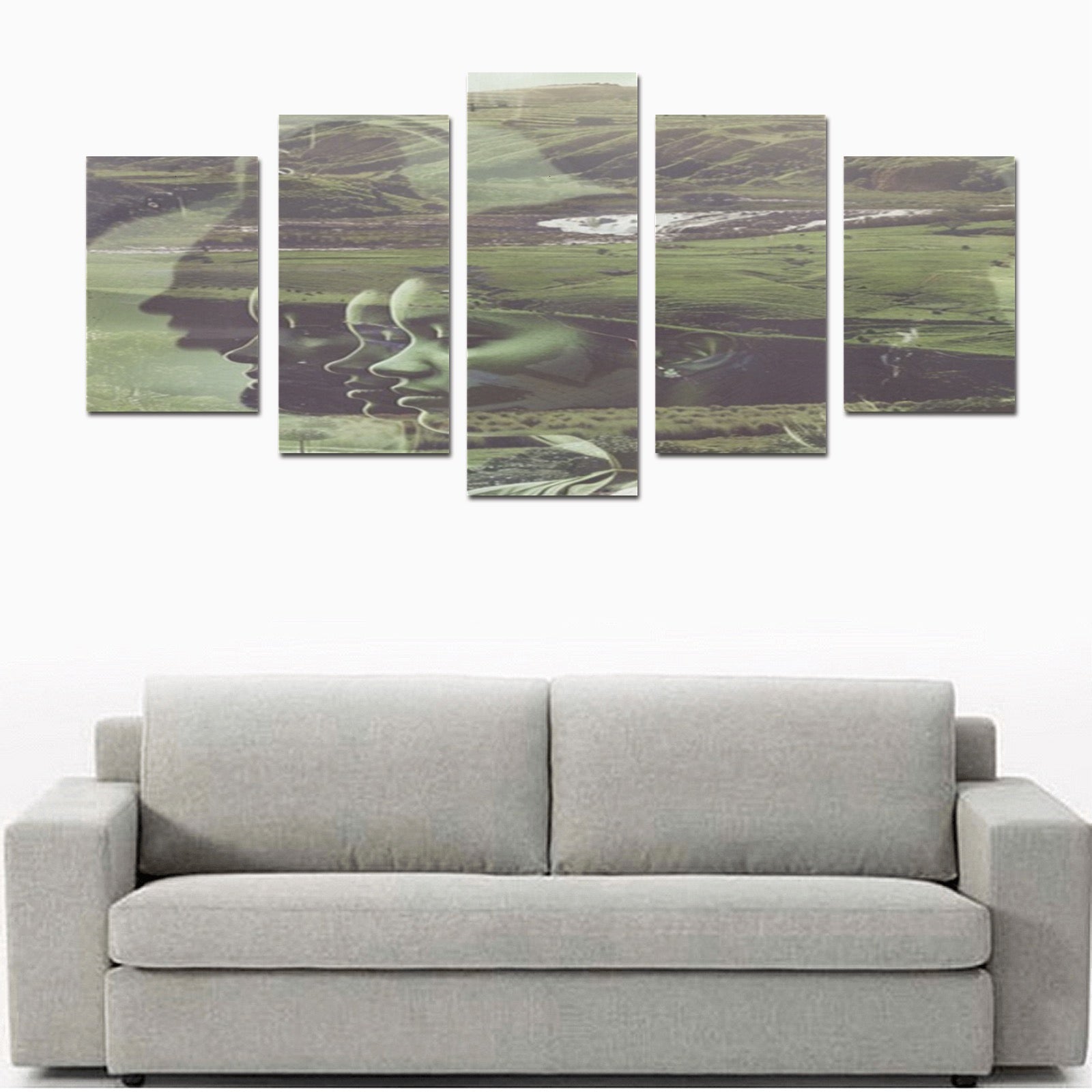 This Land Is Our Land Canvas Wall Art Prints (No Frame) 5-Pieces/Set D