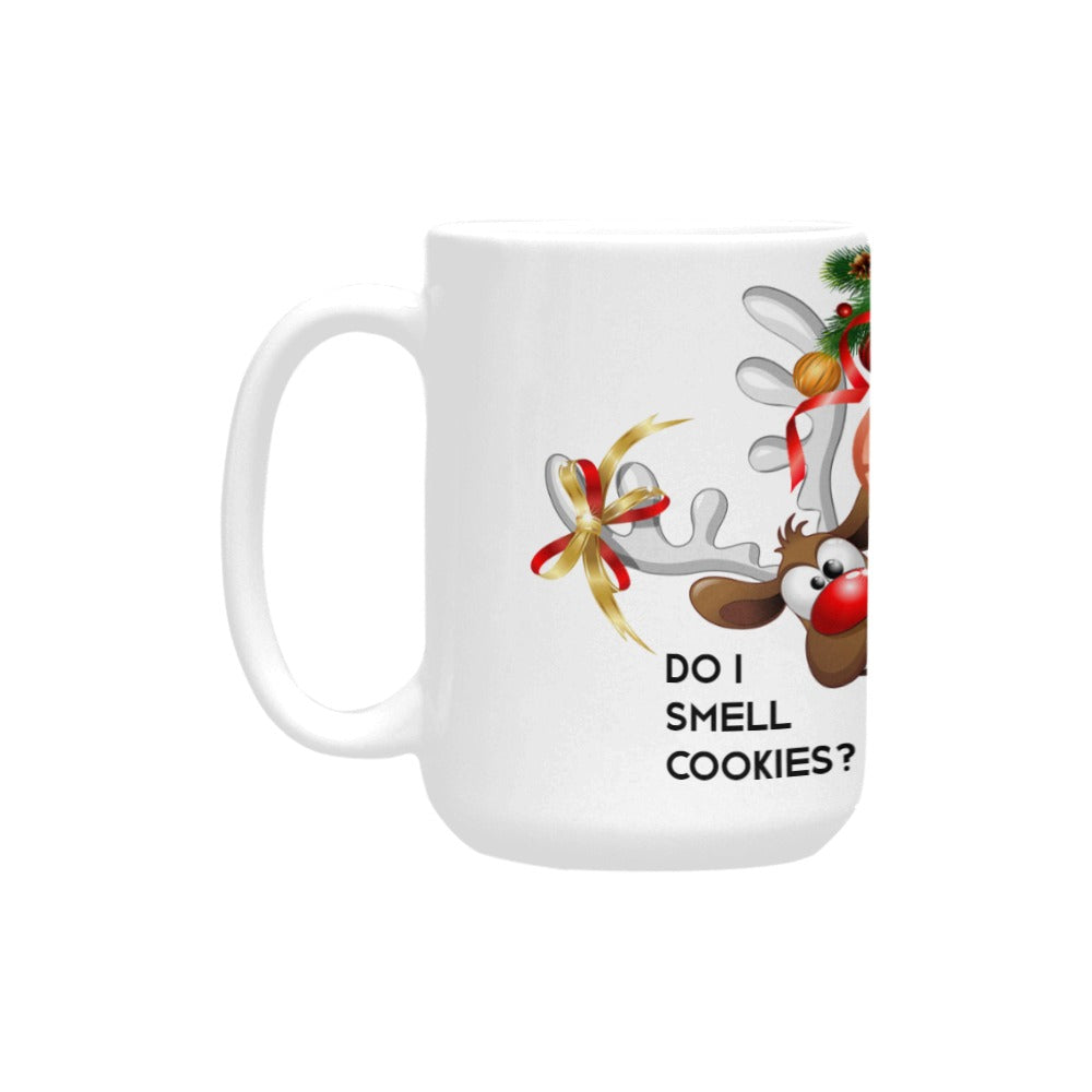 Do I Smell Cookies Christmas Time Ceramic Mug (15 OZ) (Made in USA，Ships to USA Only)