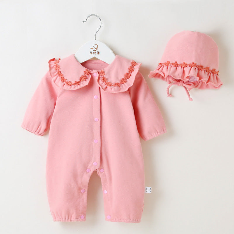 Baby Onesie Spring And Autumn Baby Girl Baby Girl Baby Korean Newborn Romper Ins Wind Romper Baby Girl Clothes