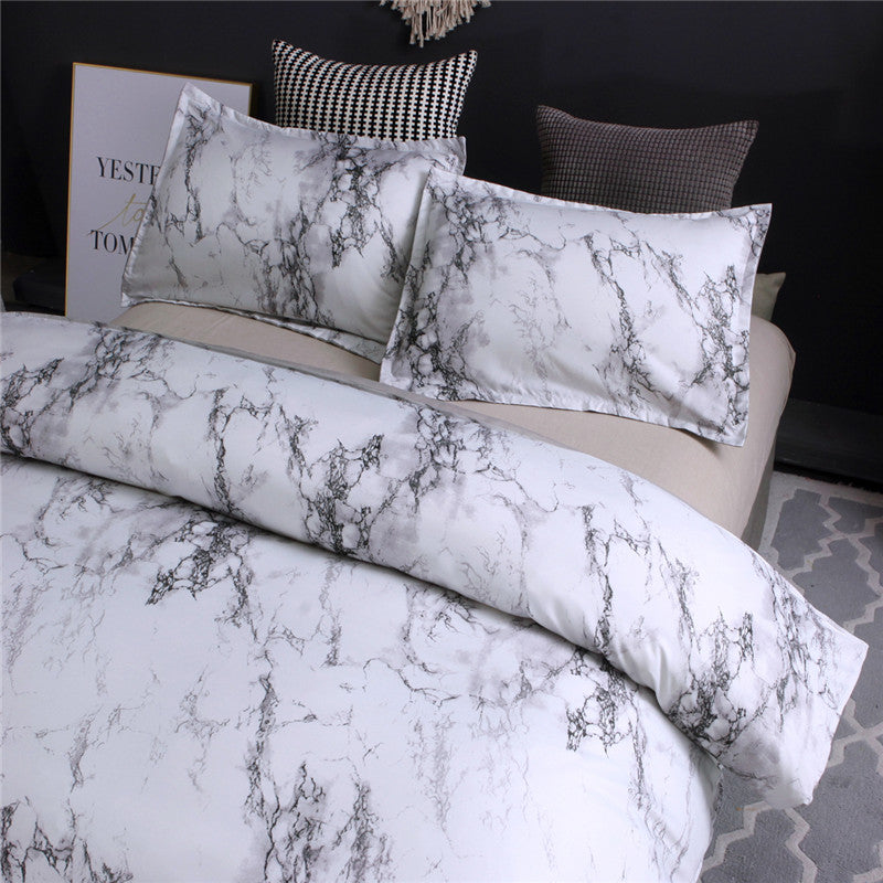 Modern Marble Printed Bedding Set Queen Size 2pcs/3pcs Duvet Cover Set Bed Linen Quilt Cover