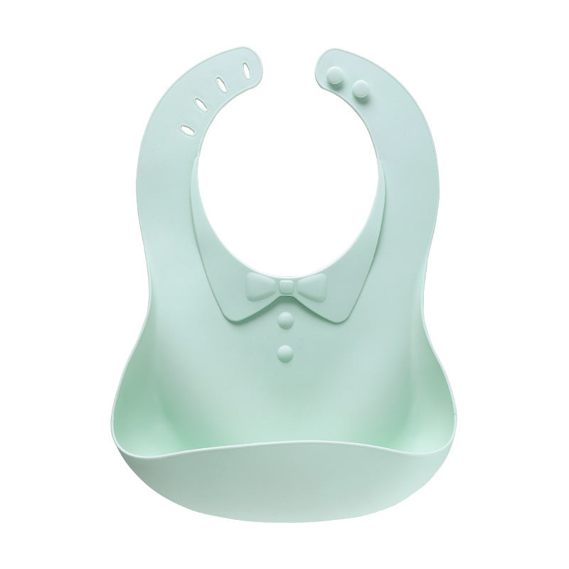 Bavoir en silicone pour bébé avec poche pour nourriture