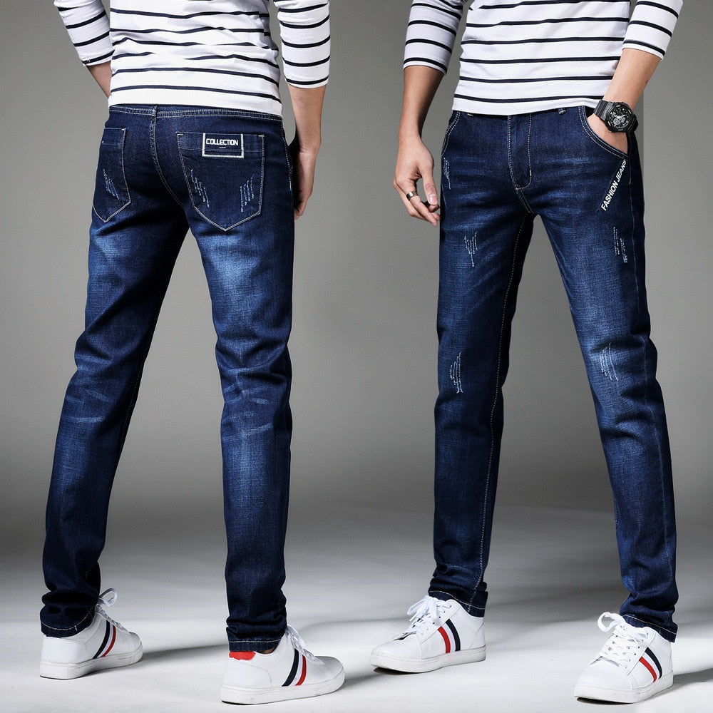 Denim Skinny Jeans Distressed Men Spring Autumn Clothing Good Quality