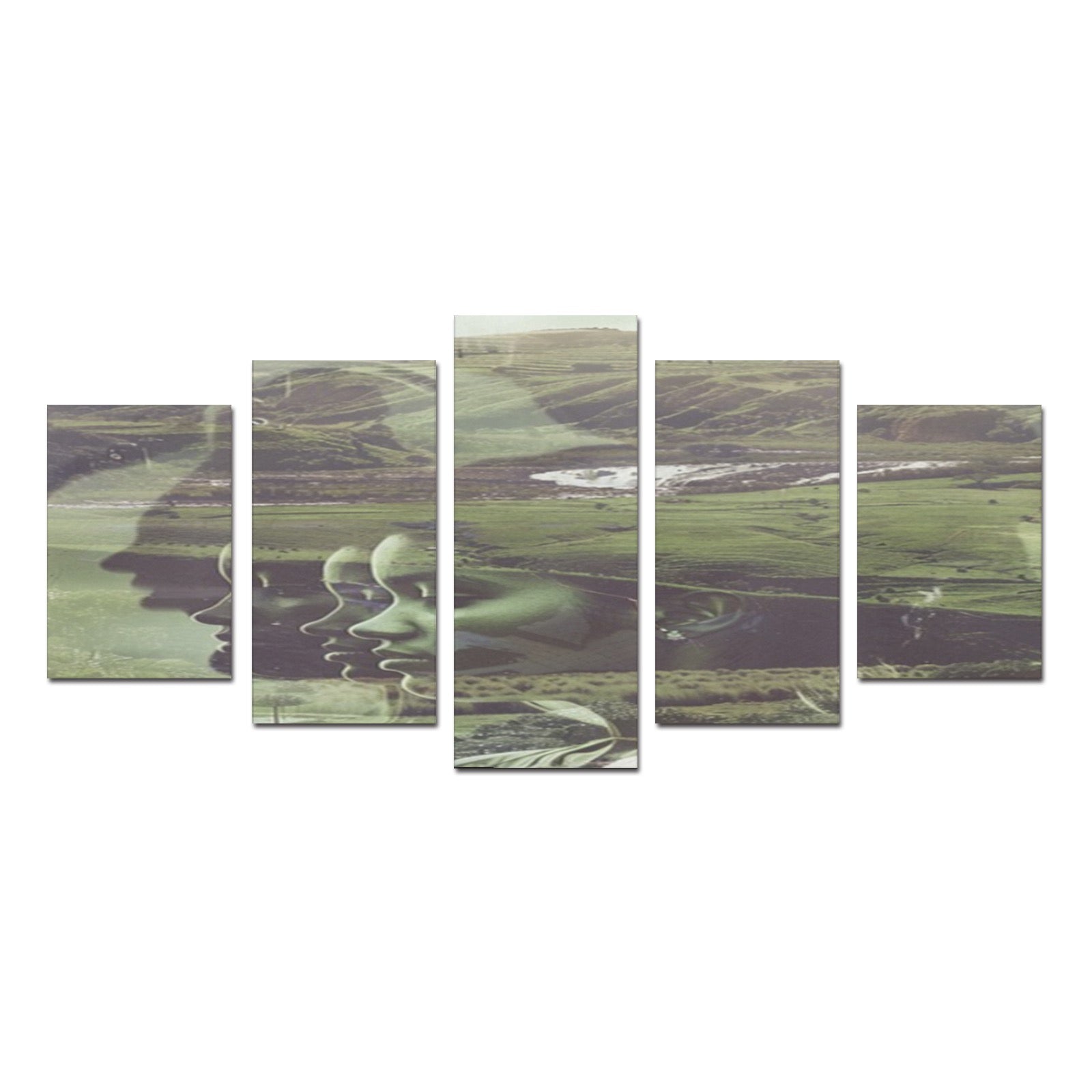 This Land Is Our Land Canvas Wall Art Prints (No Frame) 5-Pieces/Set D