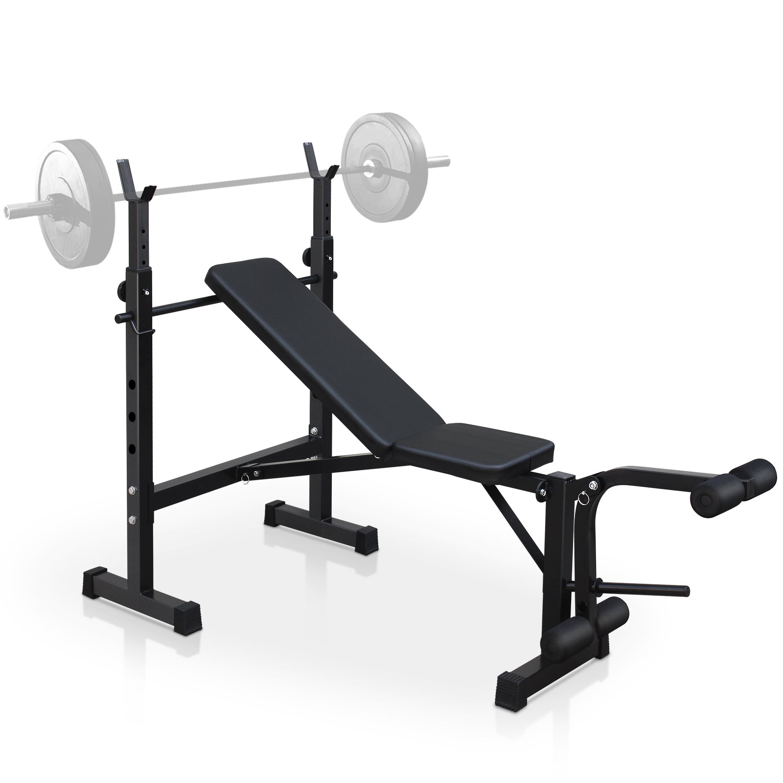 Banc de musculation olympique avec support à squat et banc pour entraînement complet du corps à domicile