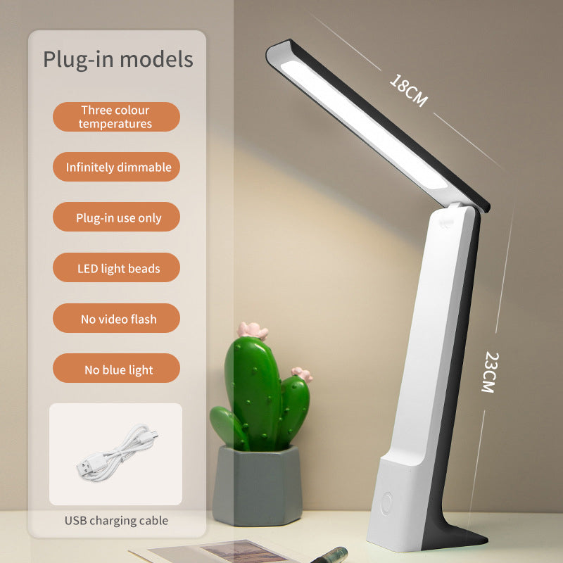 USB Rechargeable Eye Protection Desk Lamp Led Study Touch Folding Student Children Reading Bedside Lamp