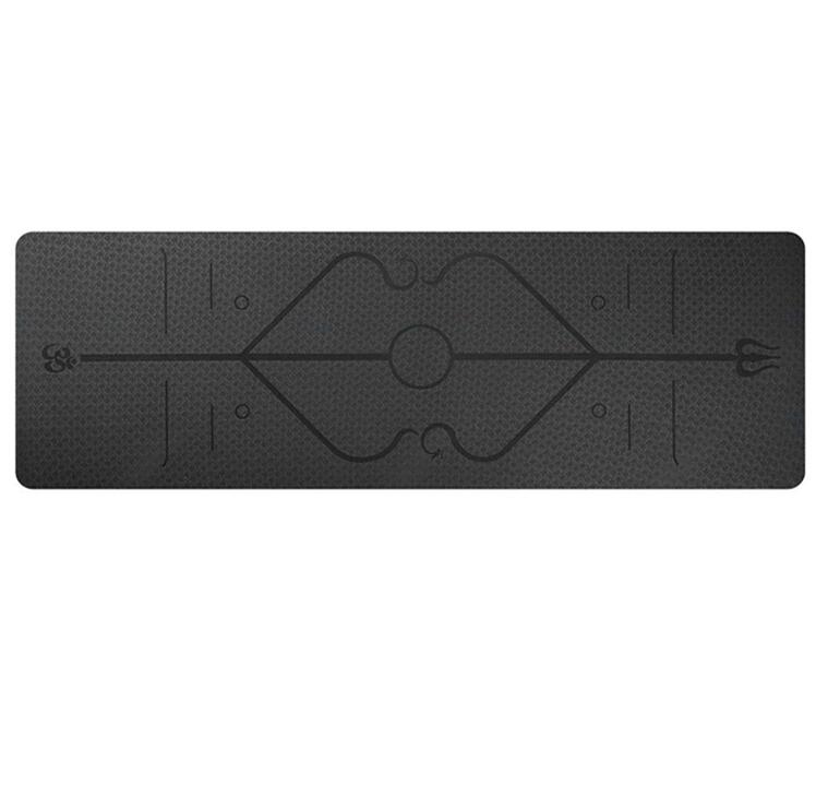 Tapis de yoga avec ligne de positionnement Tapis antidérapant pour débutants Tapis de gymnastique de fitness environnemental