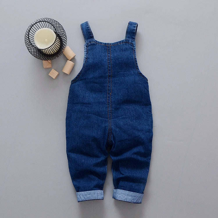 Cartoon Baby Boy Clothes Denim Pants Elastic Waist Trousers Children's Jeans