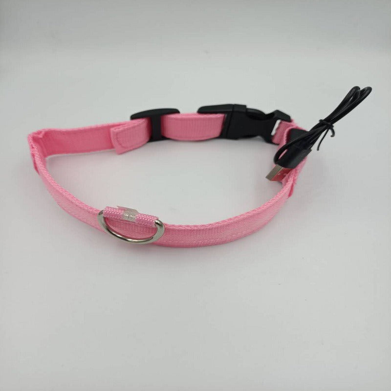 Led Pet Collar Glow Collar Pet Belt Mesh Rechargeable Neck Ring Usb Rechargeable Dog Cord Collar Battery