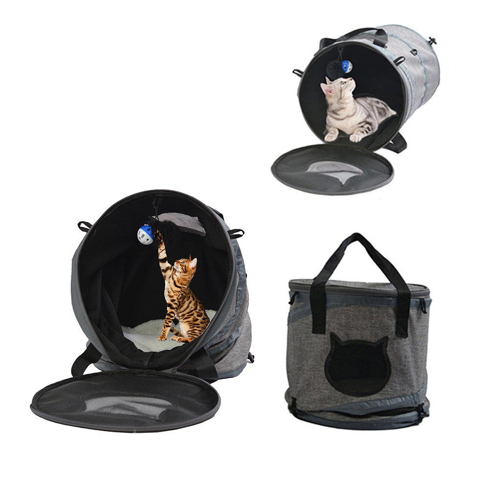 Arena para gatos multifuncional, bolsa plegable para mascotas, túnel para gatos, perrera para las cuatro estaciones, suministros universales para mascotas 