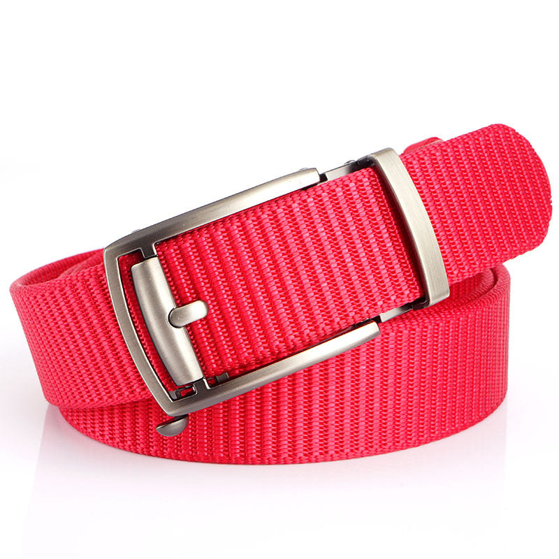 New Toothless Hollow Automatic Buckle Belt Outdoor Leisure Nylon Belt