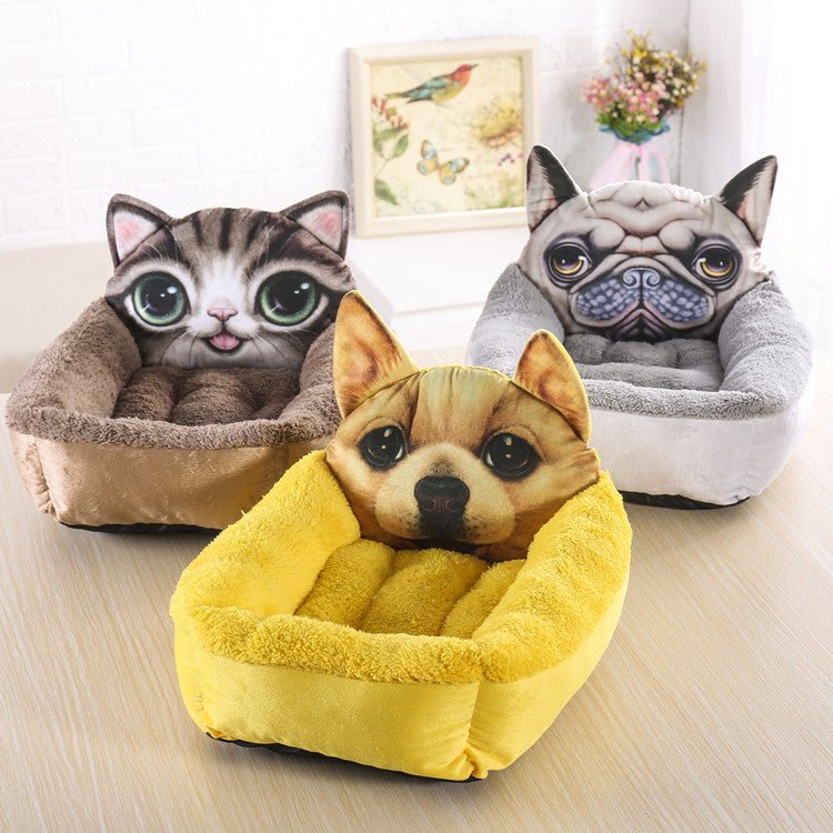 3D Cartoon Pet Bed - Qreatrz Fashion and Design LLC