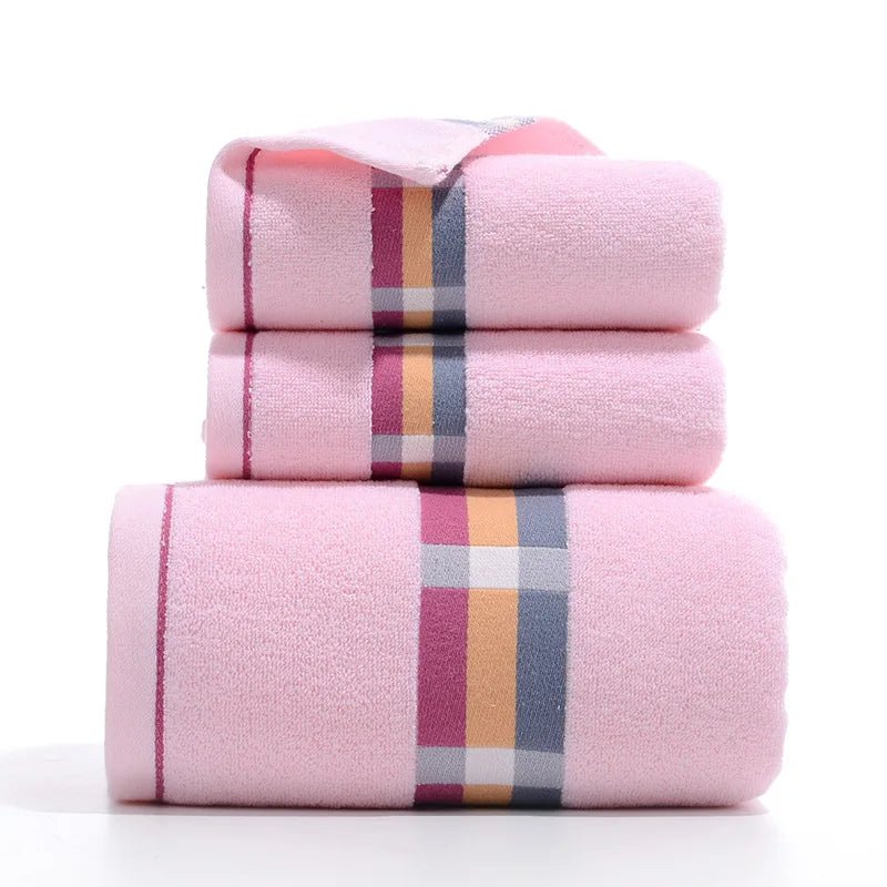 3PCS/Set Towel Cotton Beach towels Luxury Thickened Bath Towel - Qreatrz Fashion and Design LLC