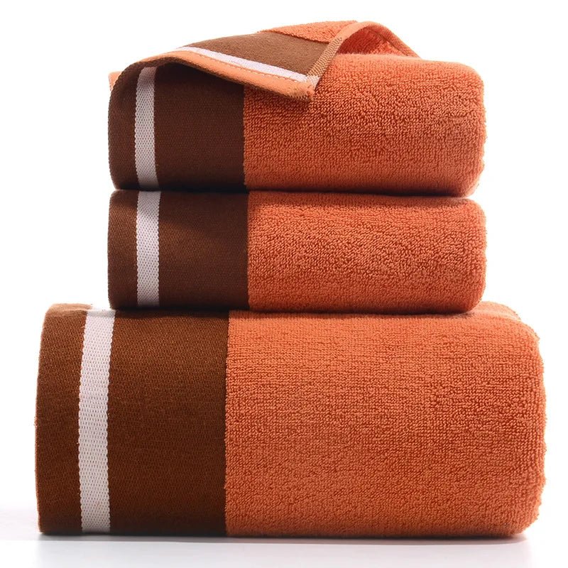 3PCS/Set Towel Cotton Beach towels Luxury Thickened Bath Towel - Qreatrz Fashion and Design LLC