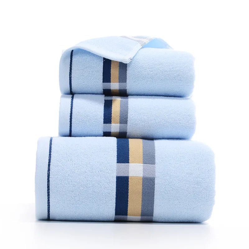 3PCS/Set Towel Cotton Beach towels Luxury Thickened Bath Towel - Qreatrz Fashion and Design LLC