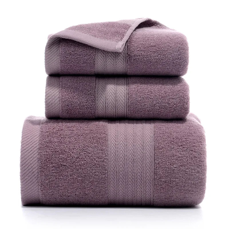 3PCS/Set Towel Cotton Beach towels Luxury Thickened Bath Towel - Qreatrz Fashion and Design LLC