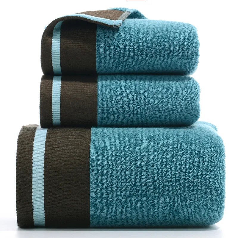 3PCS/Set Towel Cotton Beach towels Luxury Thickened Bath Towel - Qreatrz Fashion and Design LLC