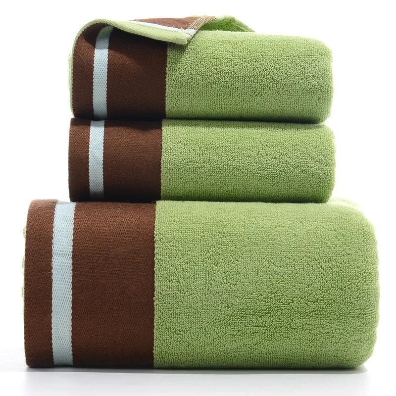 3PCS/Set Towel Cotton Beach towels Luxury Thickened Bath Towel - Qreatrz Fashion and Design LLC