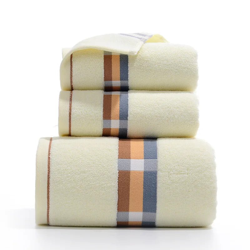 3PCS/Set Towel Cotton Beach towels Luxury Thickened Bath Towel - Qreatrz Fashion and Design LLC