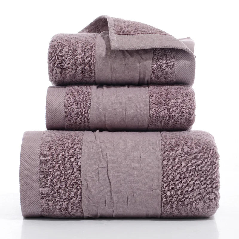 3PCS/Set Towel Cotton Beach towels Luxury Thickened Bath Towel - Qreatrz Fashion and Design LLC