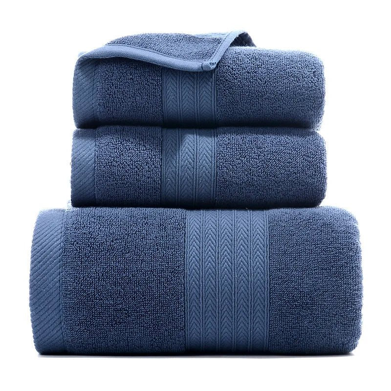 3PCS/Set Towel Cotton Beach towels Luxury Thickened Bath Towel - Qreatrz Fashion and Design LLC