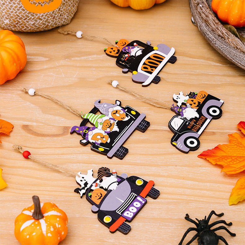 4 - Piece Halloween Element Car - Shape Hanging Widgets - Qreatrz Fashion and Design LLC