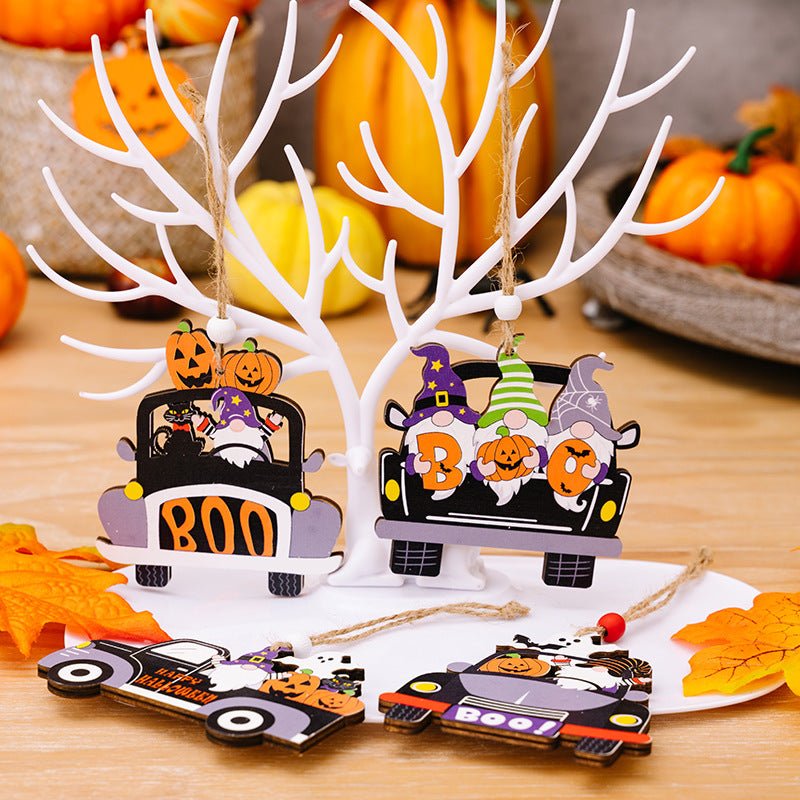 4 - Piece Halloween Element Car - Shape Hanging Widgets - Qreatrz Fashion and Design LLC