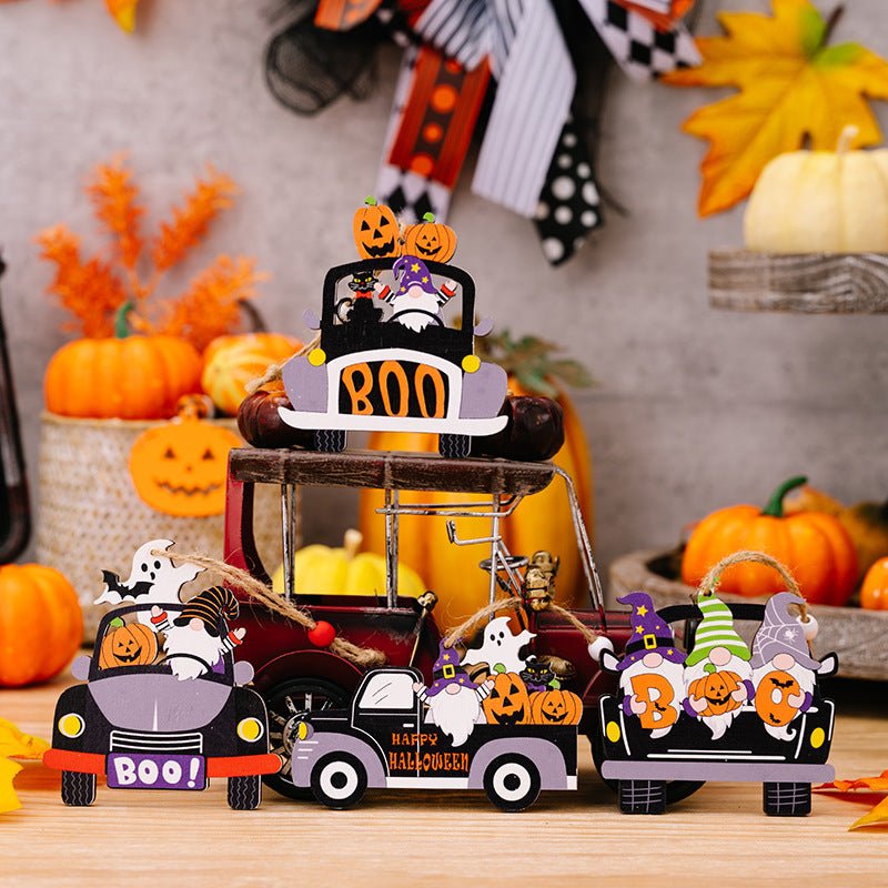 4 - Piece Halloween Element Car - Shape Hanging Widgets - Qreatrz Fashion and Design LLC