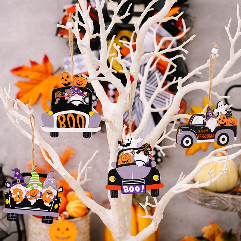 4 - Piece Halloween Element Car - Shape Hanging Widgets - Qreatrz Fashion and Design LLC