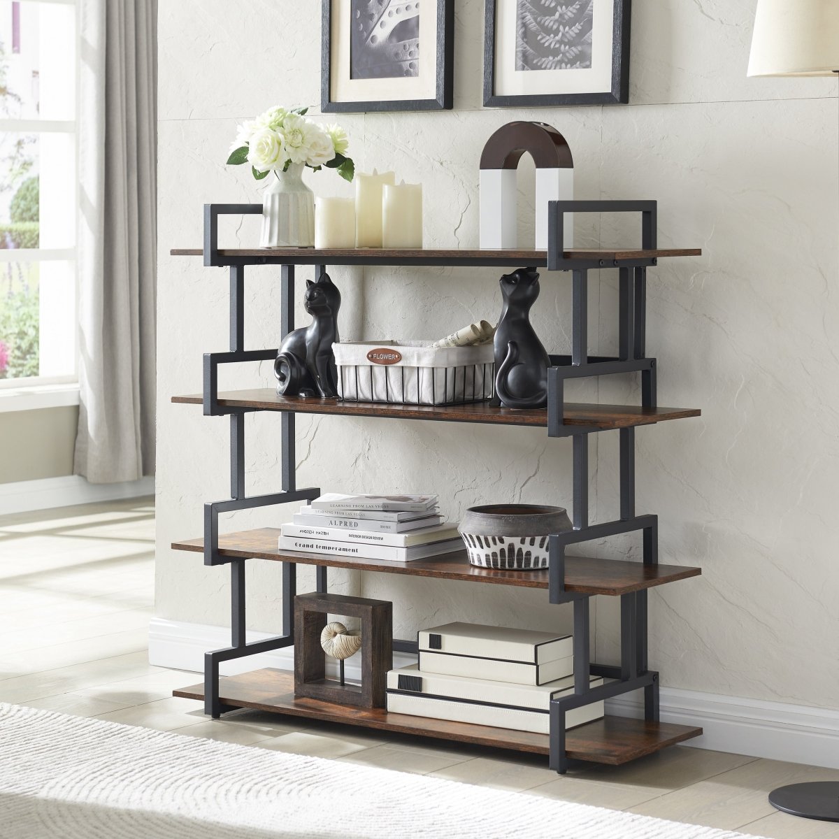 4 Tier Bookcase - Qreatrz Fashion and Design LLC