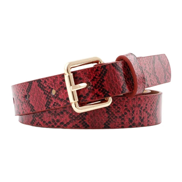 Ceinture en cuir PU vintage