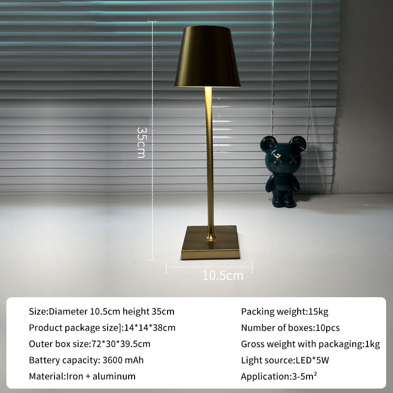 USB rechargeable retro atmosphere table lamp study living room bedside lamp restaurant bar outdoor table lamp eye protection table lamp