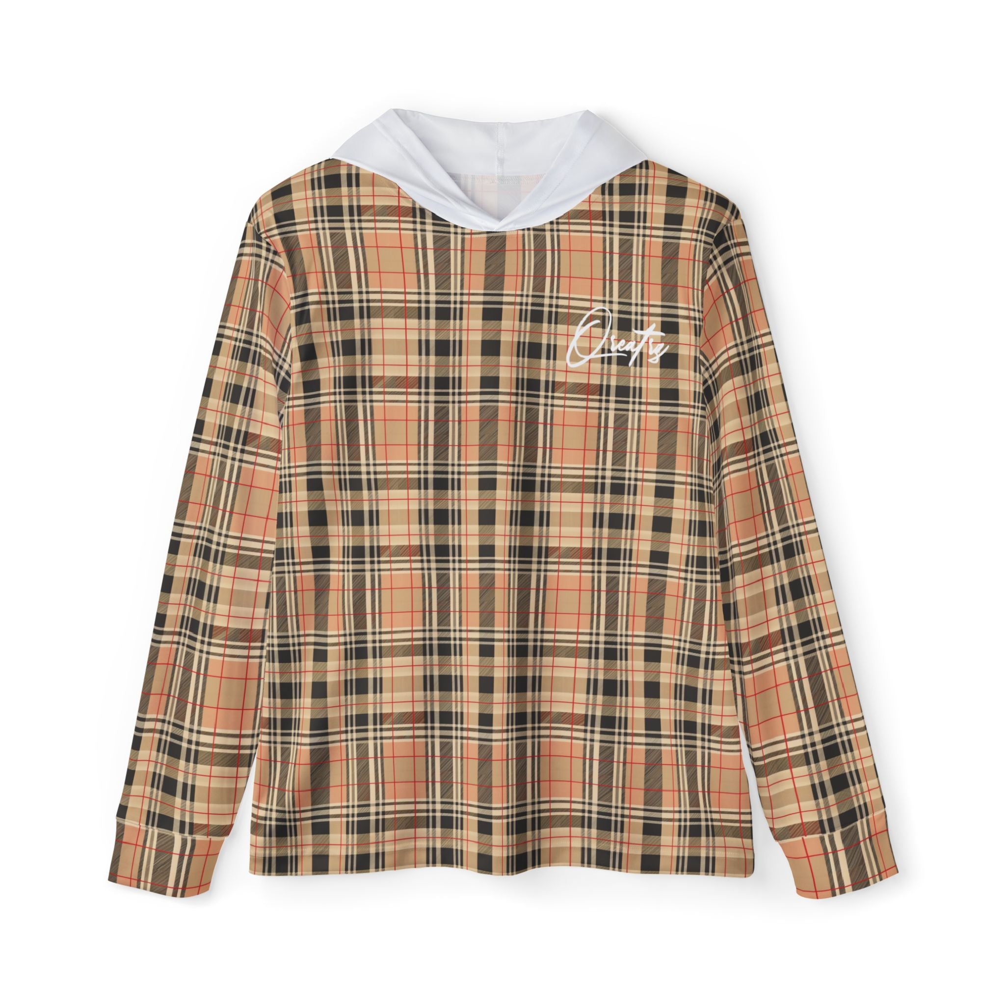 Qreatrz Plaid Men’s Sports Warmup Hoodie