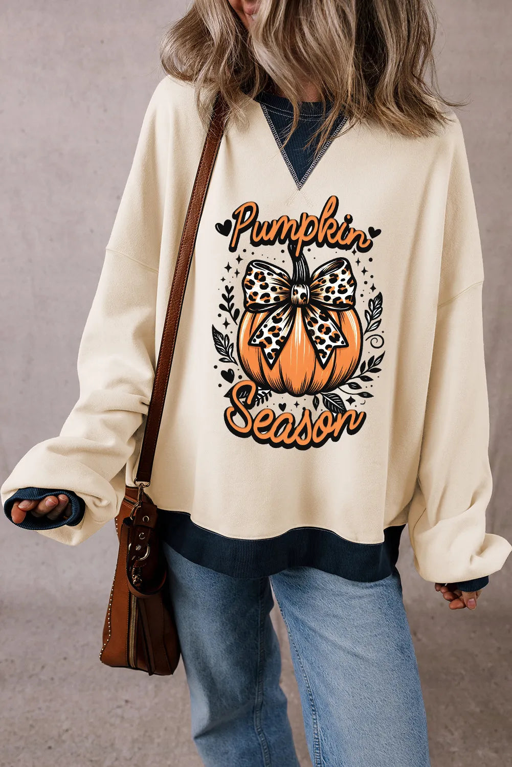 Sudadera de manga larga con estampado de calabaza