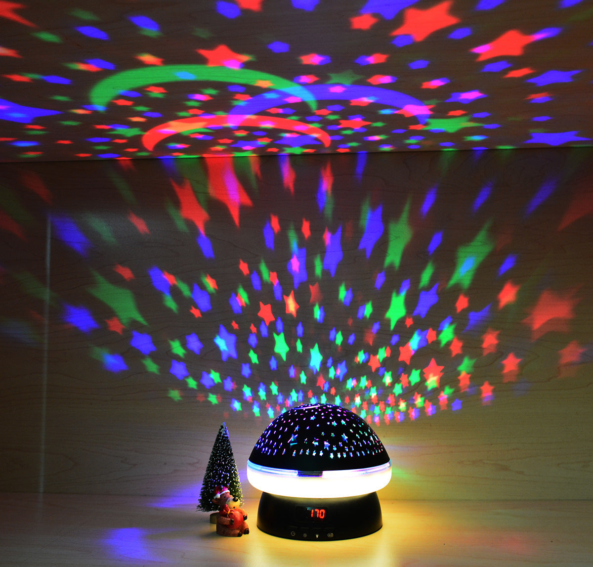 New Remote Control Mushroom Star Projection Lamp Rotary Projection Night Lamp Bedroom Lamp