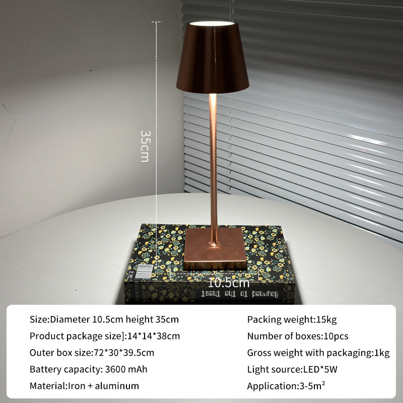 USB rechargeable retro atmosphere table lamp study living room bedside lamp restaurant bar outdoor table lamp eye protection table lamp