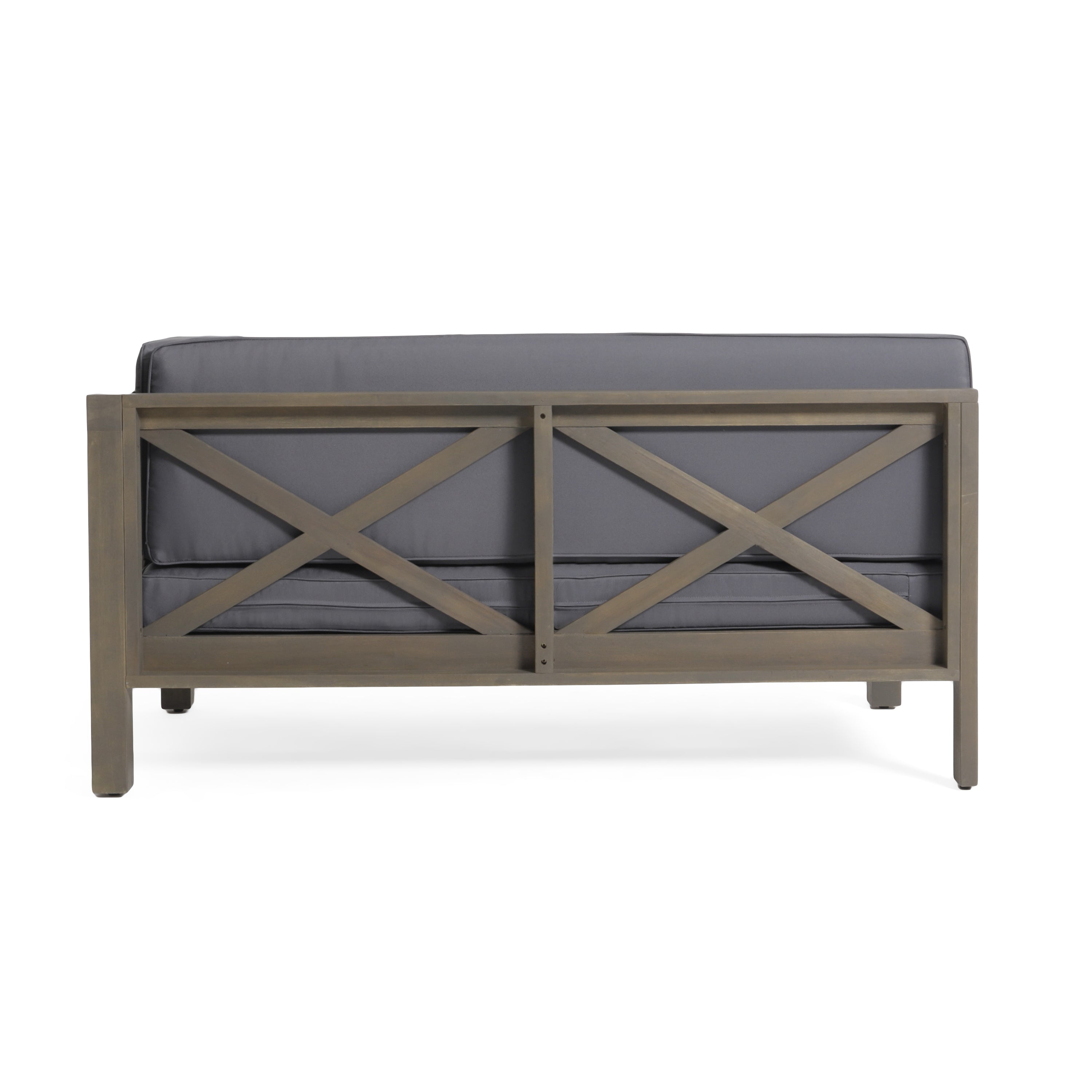 BANC D'ANGLE DROIT BRAVA X-BACK, GRIS FONCÉ