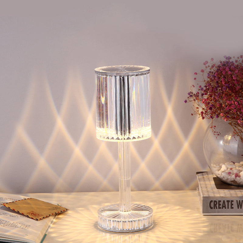 Gatsby Line Lamp Ins Net Red Diamond Table Lamp Creative Bedside Atmosphere Night Lamp Light Luxury Crystal Lamp