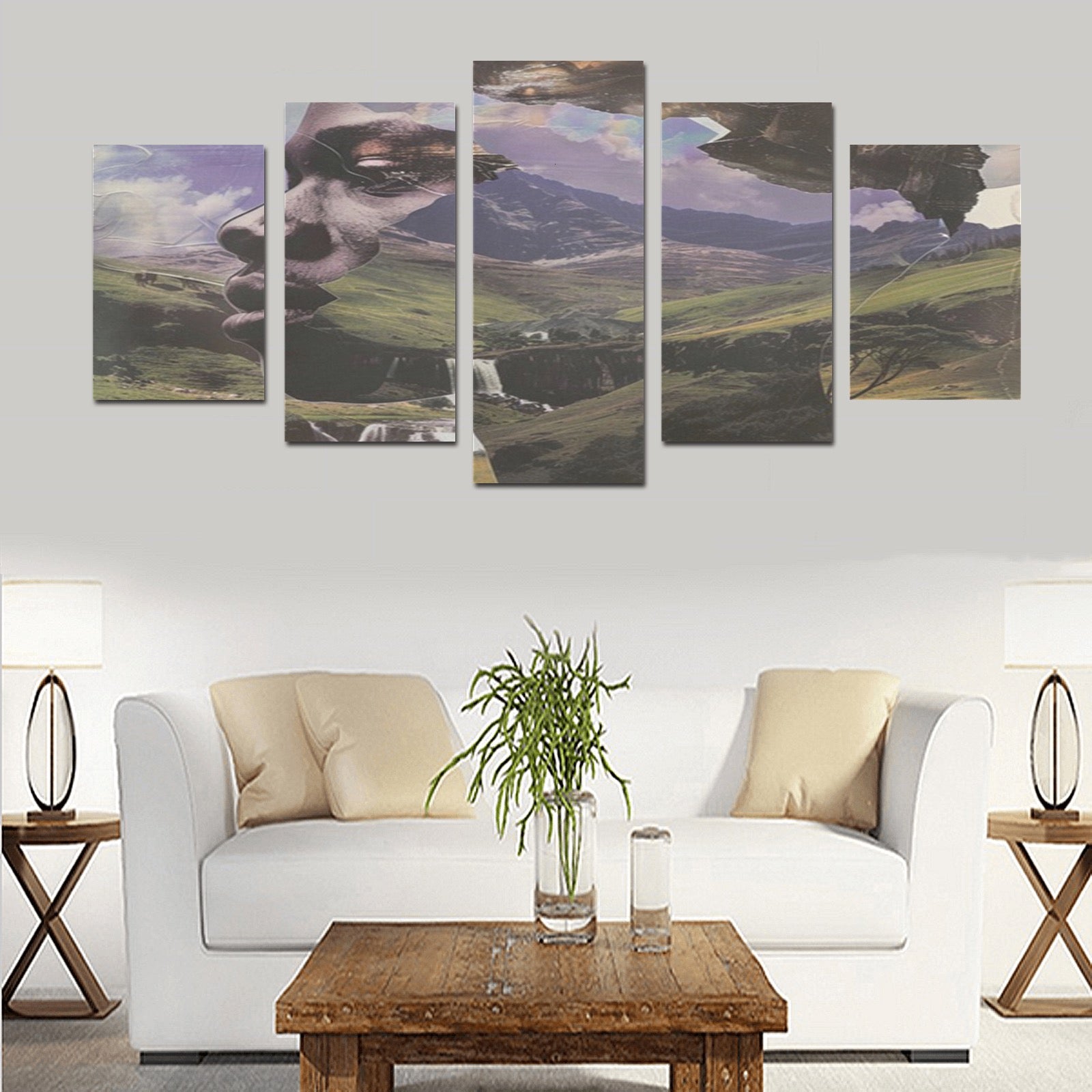 This Land Is Our Land Canvas Wall Art Prints (No Frame) 5-Pieces/Set D