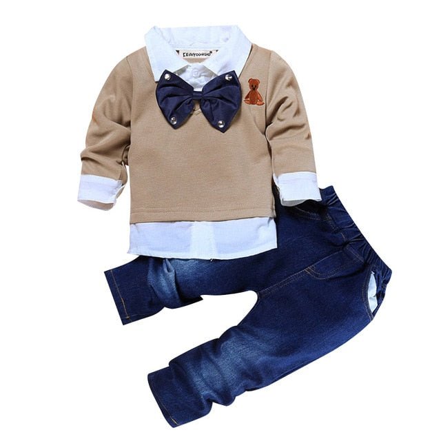 4Pcs Boys Clothes Sets Summer Children Clothing Baby Boy Sport Suit T-shirt+Jeans Costume For Kids - Qreatrz Fashion and Design LLC