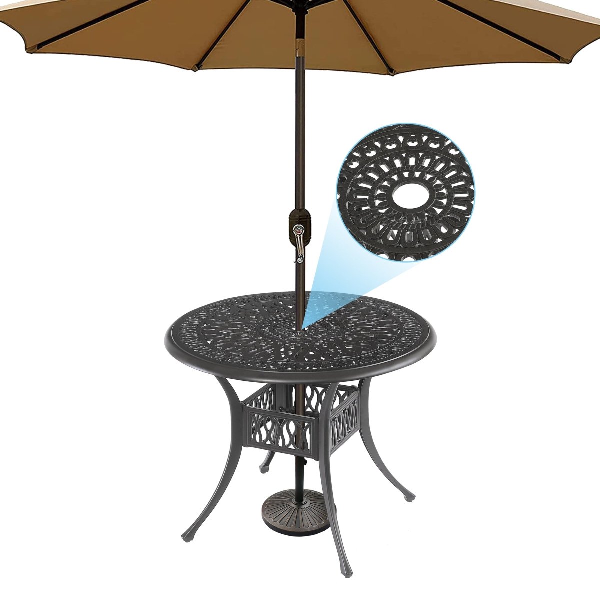 5 PC Outdoor Dining Table Set - Qreatrz Fashion and Design LLC