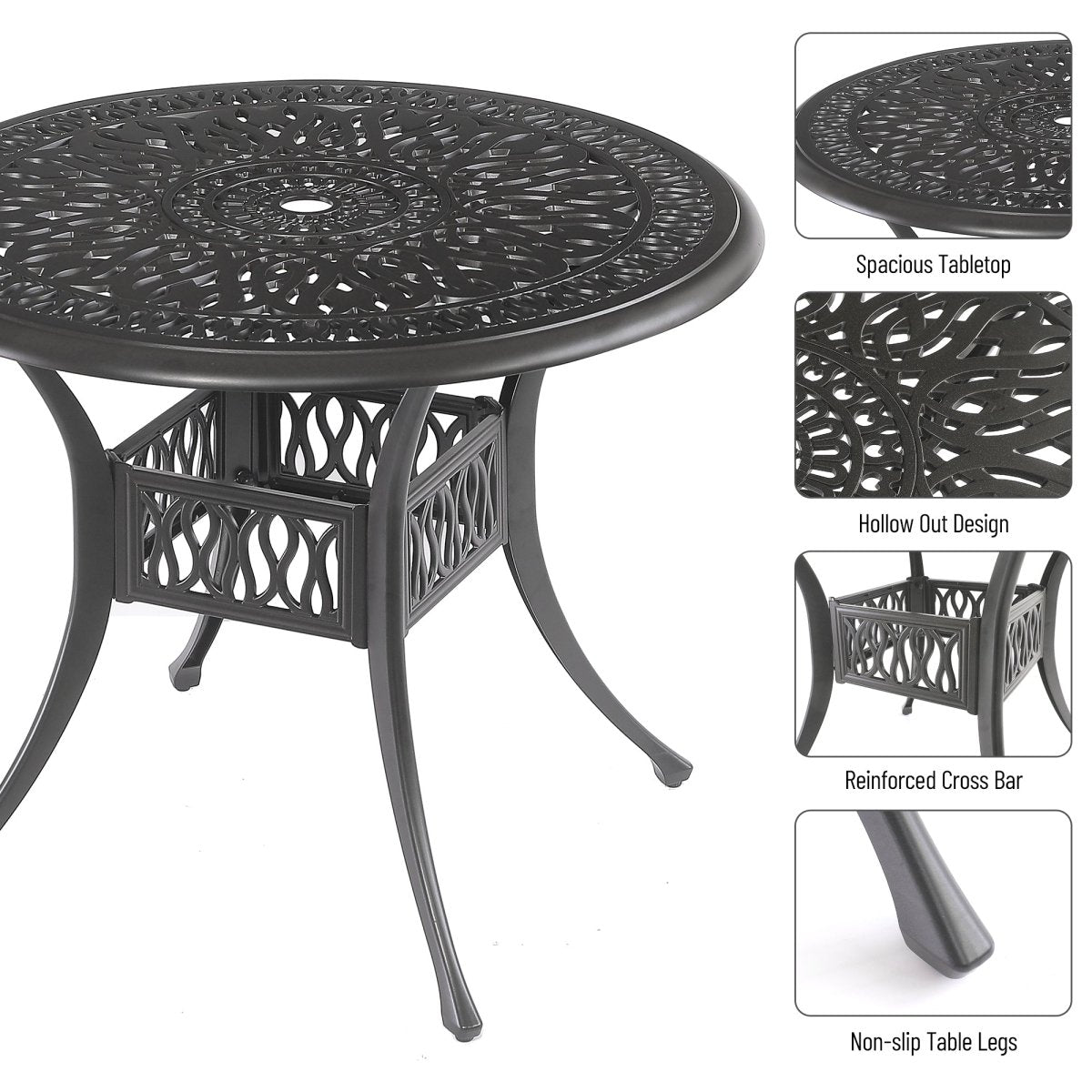 5 PC Outdoor Dining Table Set - Qreatrz Fashion and Design LLC