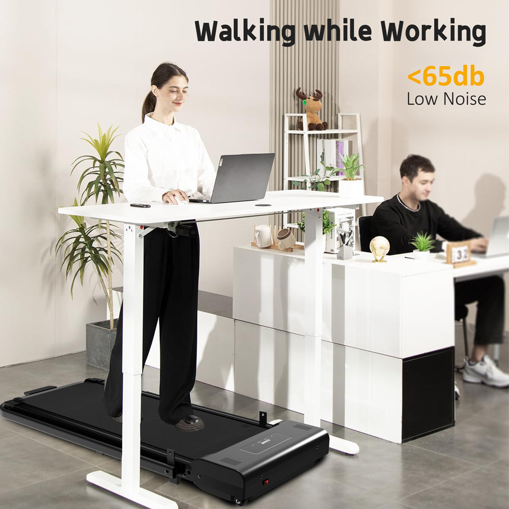 Desktop treadmill, walking mat, 2-in-1 portable treadmill, remote LED display with handle (265 pounds)