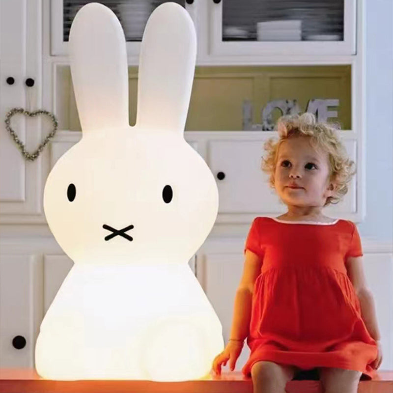 Rabbit Table Lamp Cartoon Lovely Bedside Bedroom Floor Lamp Living Room Glow Rabbit Rechargeable Night Lamp