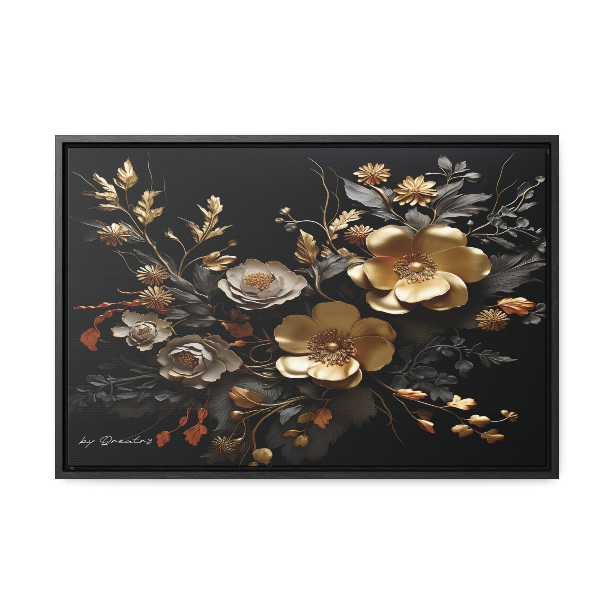 Shimmering in Gold Gallery Canvas Wraps, Horizontal Frame