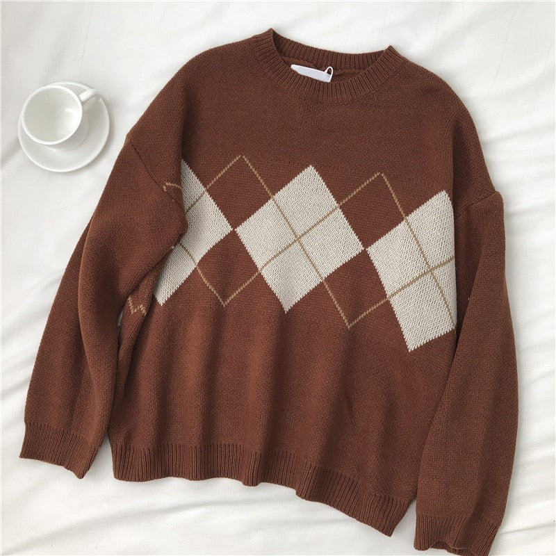 Women Knitted Sweater Fashion Oversized Pullovers Ladies Winter Loose Sweater