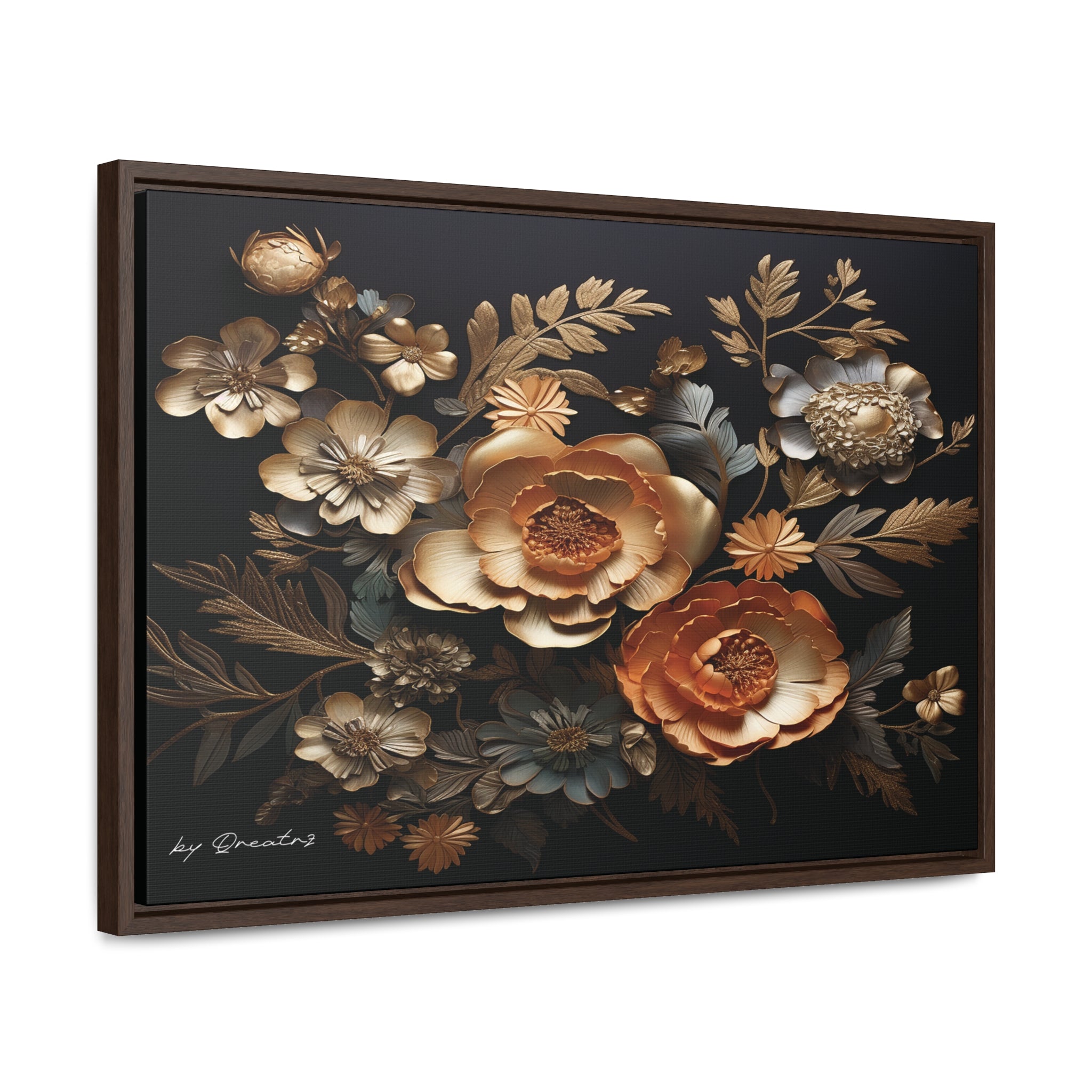 Shimmering in Gold Gallery Canvas Wraps, Horizontal Frame