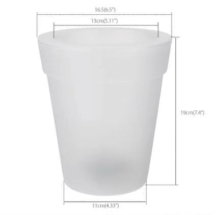 Solar Plastic Small Flowerpot Lamp Outdoor Waterproof LED Garden Balcony Garden Decorative Landscape Lamp